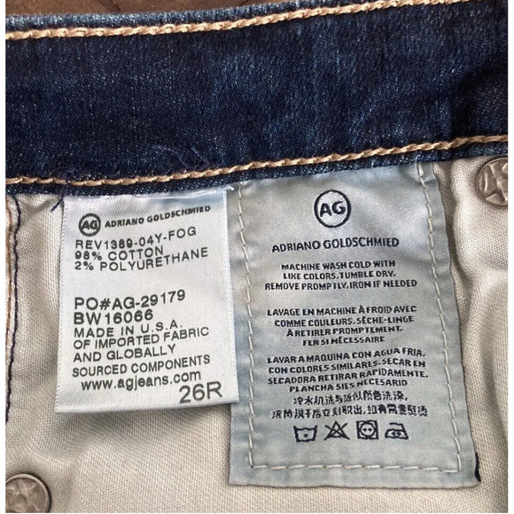 AG Adriano Golschmied Skinny Jeans Womens Legging Ankle Mid Rise Distressed 26 - Picture 9 of 13